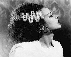 Elsa Lanchester as the Bride of Frankenstein; this is, of course, the look I'm going for.